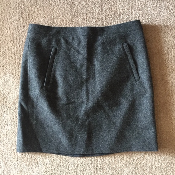 J. Crew wool zip pocket miniskirt, gray, 4 - Picture 3 of 5